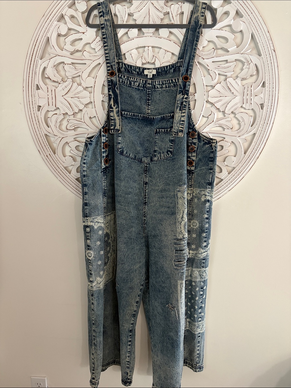 Three Bird Nest EASEL High Hopes Slouchy Denim Overalls